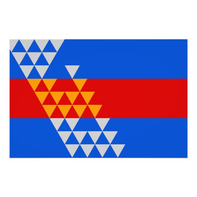 Pomo Indian Flag ethnic symbol american native usa Photo Print (Front)