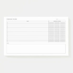 Pomodoro Study Habit Planner Post-it Notes