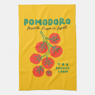Pomodoro Tomato Hand Drawn Italian Vintage Kitchen Towel