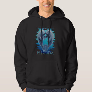Pompano Beach Florida Vacation Cute Manatees Sea C Hoodie