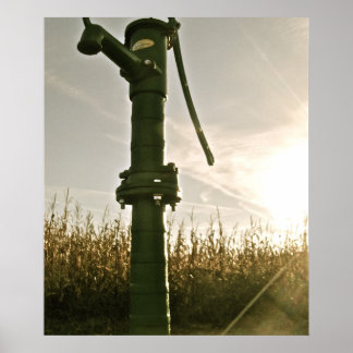 Pompe à eau vintage | Poster