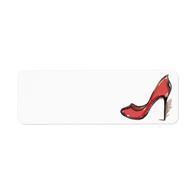 Pompe à talon rouge peinte à la main Stiletto (Devant)