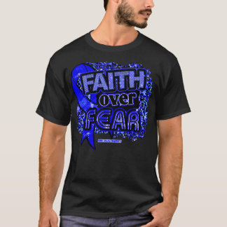 Pompe Disease Awareness Ribbon Faith Over Fear Leo T-Shirt