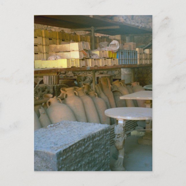 Pompeii, Amphorae storage Postcard (Front)