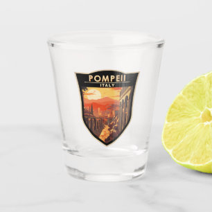 Pompeii Campania Italy Travel Art Vintage Shot Glass