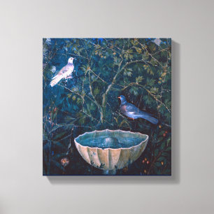 POMPEII COLLECTION / DOVES IN THE GARDEN CANVAS PRINT