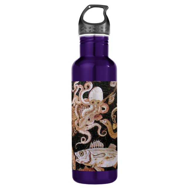 POMPEII COLLECTION / OCEAN - SEA LIFE SCENE 710 ML WATER BOTTLE (Front)