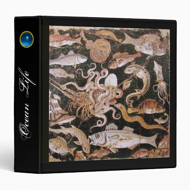 POMPEII COLLECTION / OCEAN - SEA LIFE SCENE BINDER (Front/Spine)