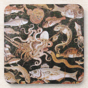 POMPEII COLLECTION / OCEAN - SEA LIFE SCENE COASTER