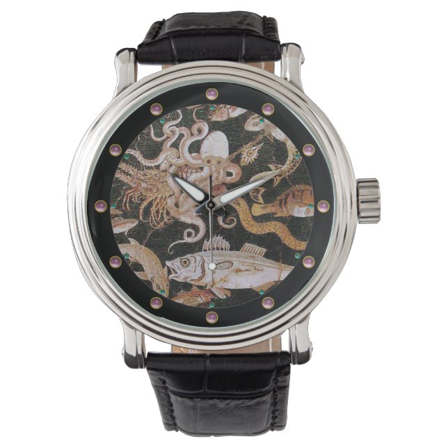 POMPEII COLLECTION OCEAN - SEA LIFE SCENE Nautical Watch (Front)