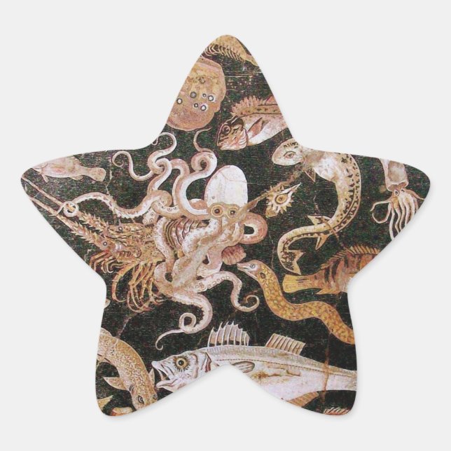 POMPEII COLLECTION / OCEAN - SEA LIFE SCENE Star Star Sticker (Front)