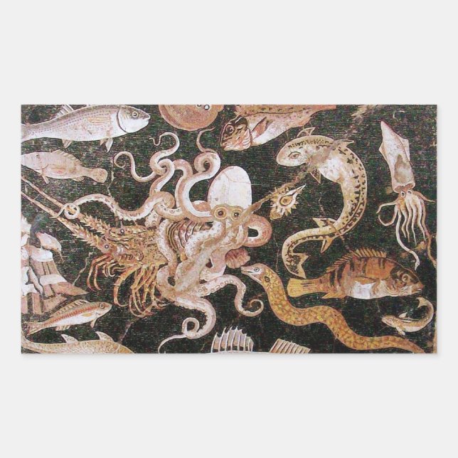 POMPEII COLLECTION / OCEAN - SEA LIFE SCENE STICKER (Front)
