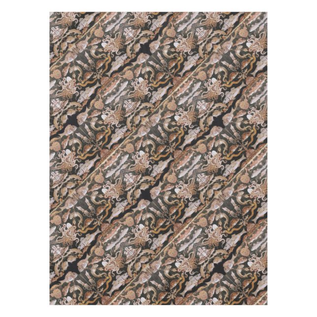 POMPEII COLLECTION / OCEAN - SEA LIFE SCENE TABLECLOTH (Front)