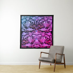 POMPEII COLLECTION / SEA LIFE Nautical Pink Blue Tapestry
