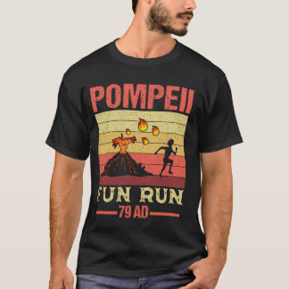 Pompeii Fun Run Marathon Geography Volcanologist V T-Shirt