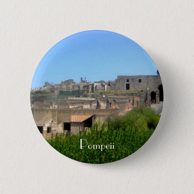 Pompeii Italy 2 Inch Round Button (Front)