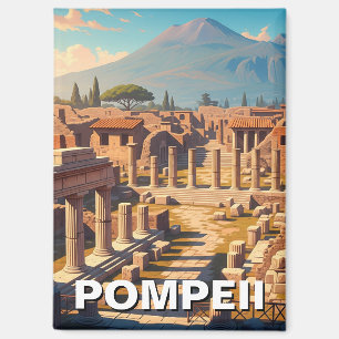 Pompeii Italy Mount Vesuvius Travel Magnet
