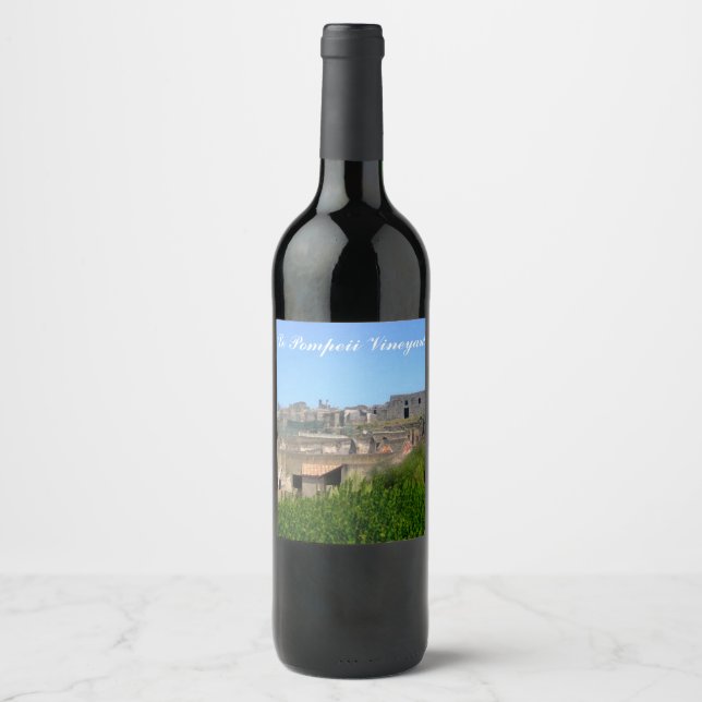 Pompeii Italy Template Wine Label (Front)