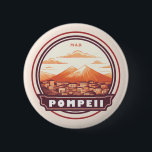 Pompeii Ruins Italy Travel Art Badge 2 Inch Round Button<br><div class="desc">Pompeii vector artwork. Once a thriving and sophisticated Roman city,  Pompeii was buried under metres of ash and pumice after the catastrophic eruption of Mount Vesuvius in 79 A.D.</div>