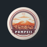 Pompeii Ruins Italy Travel Art Badge 2 Inch Round Button<br><div class="desc">Pompeii vector artwork. Once a thriving and sophisticated Roman city,  Pompeii was buried under metres of ash and pumice after the catastrophic eruption of Mount Vesuvius in 79 A.D.</div>