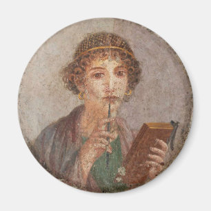 Pompeii Sappho Roman Art Young Woman Stylus Tablet Magnet