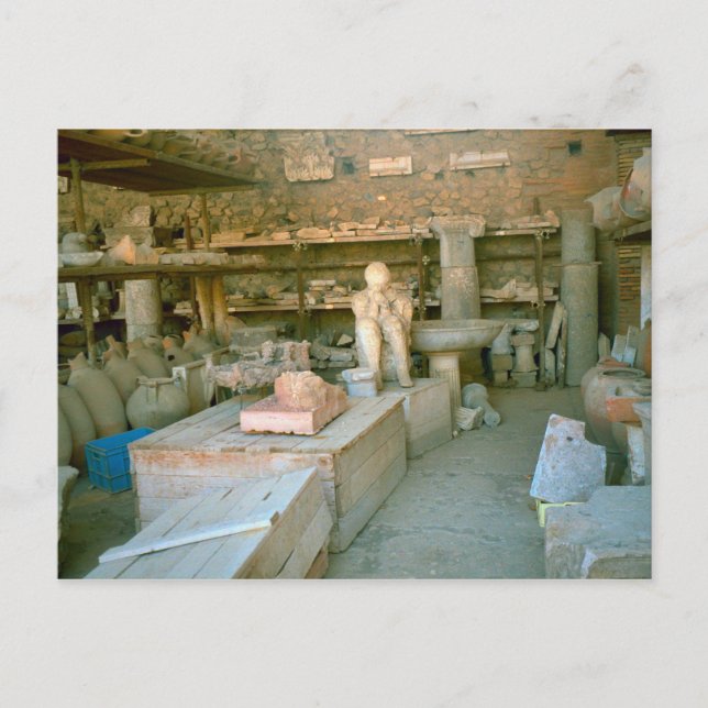 Pompeii, Some of the excavated artefacts Postcard (Front)