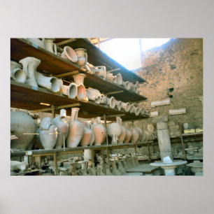 Pompeii, Storeroom for excavated pottery Poster