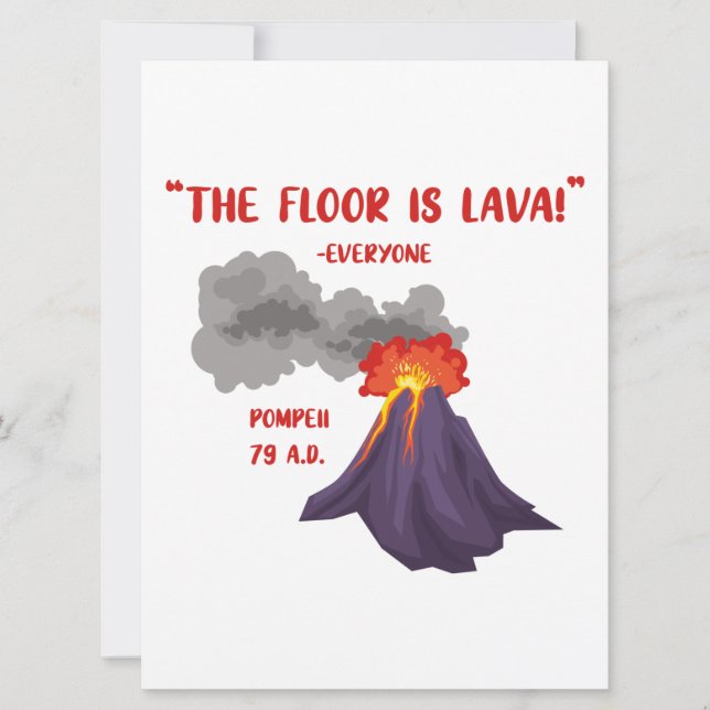 Pompeii The Floor Is Lava Announcement (Front)
