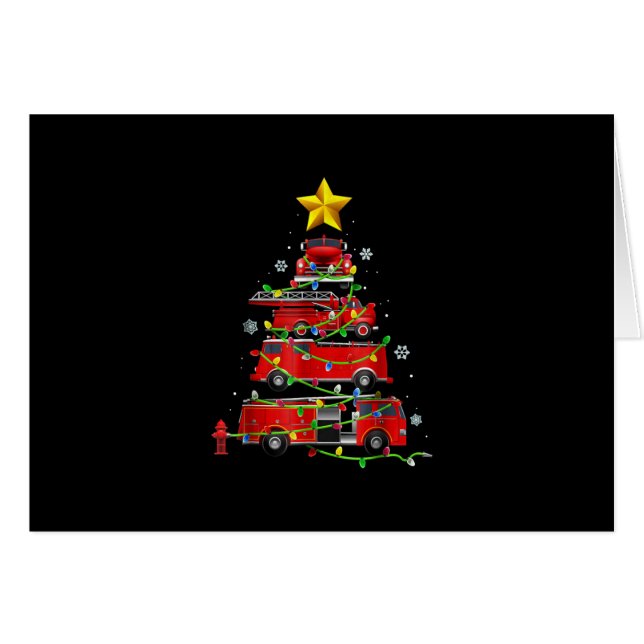 Pompier Camion Arbre de Noël Hommes Femmes (Devant horizontal)