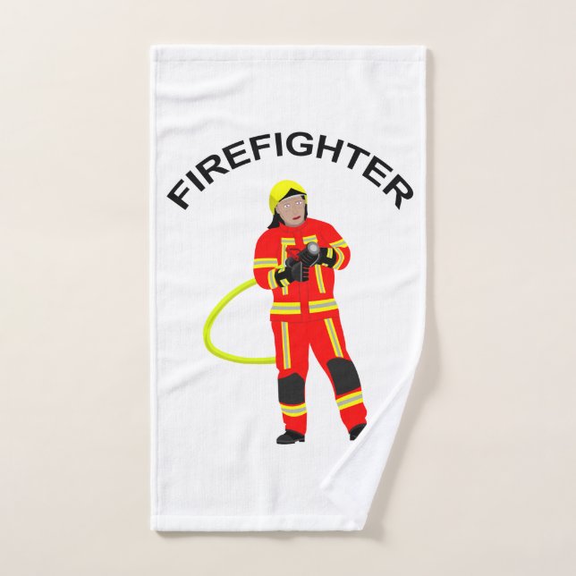 Pompier en serviettes rouges (Serviette à main)