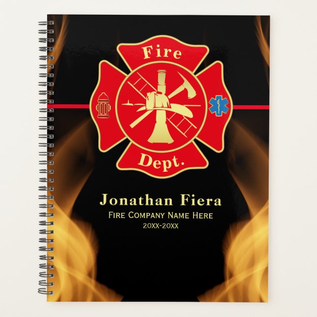 Pompier Fierté Croix maltaise avec flammes (Devant)