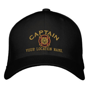 Pompier personnalisé Capitaine Casquette Broderie