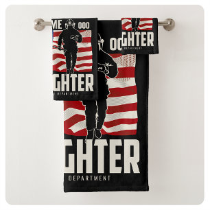 Pompier personnalisé Secourir USA Drapeau Patrioti
