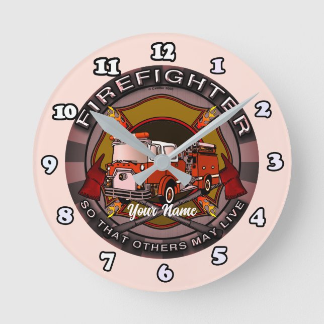 Pompier pour que d'autres puissent vivre horloge (Recto)