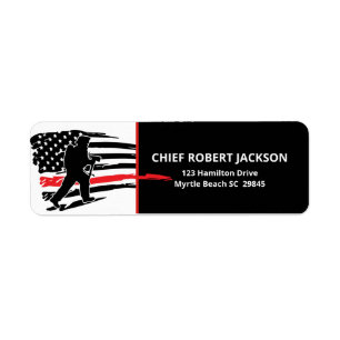Pompiers Red Black American Flag Retour