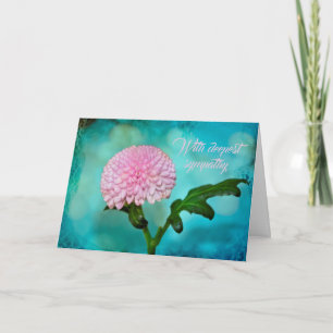 Pompom  dahlia  -  With deepest sympathy Card