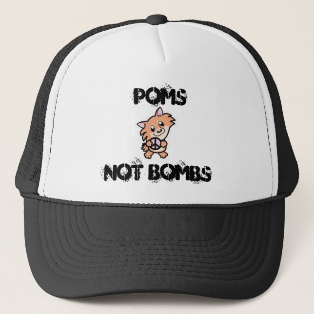 POMS NOT BOMBS Trucker Hat (Front)