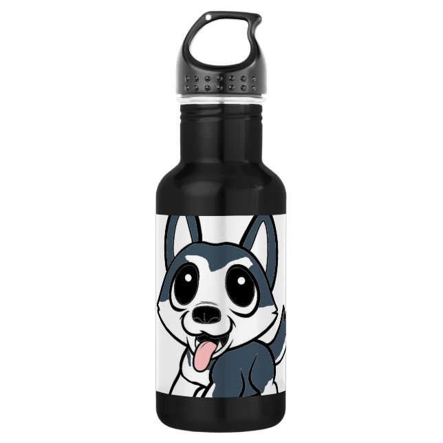 pomsky cartoon.png 532 ml water bottle (Front)