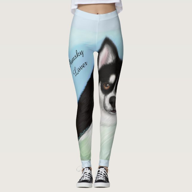 Pomsky Dog Leggings (Front)