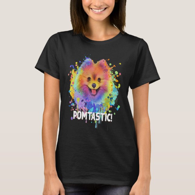 Pomtastic  Pomeranian Humor Pom Pom Animal Pun  1 T-Shirt (Front)