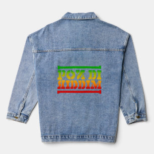 Pon Di Riddim Rasta Colours Reggae Denim Jacket