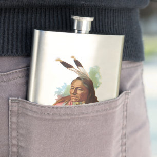 Ponca Chief: Standing Bear Hip Flask