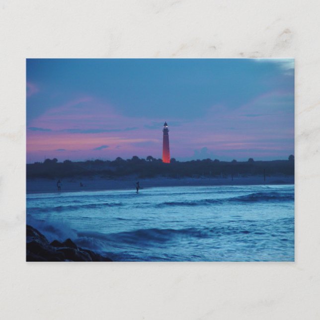 Ponce de Leon Inlet Lighthouse Dusk Postcard (Front)