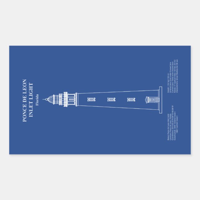 Ponce de Leon Inlet Lighthouse – Florida - AD Sticker (Front)