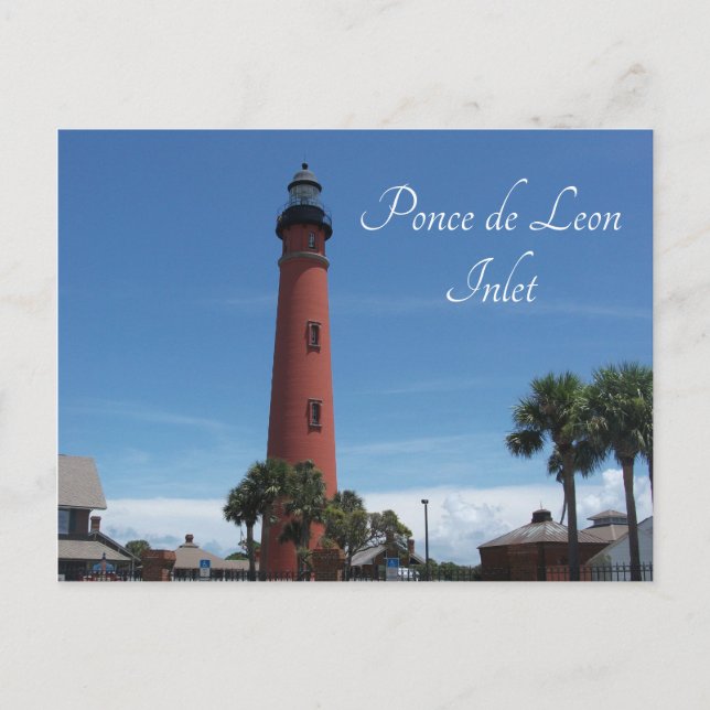 Ponce de Leon Inlet Lighthouse, Ponce Inlet, FL Postcard (Front)