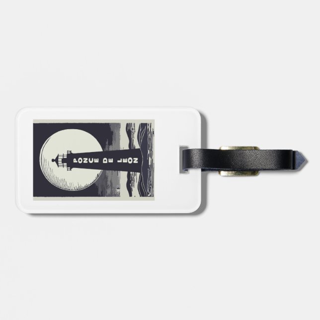 Ponce De Leon Lighthouse Moon Luggage Tag (Back Horizontal)