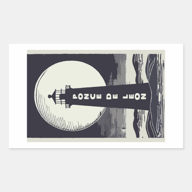 Ponce De Leon Lighthouse Moon Sticker (Front)