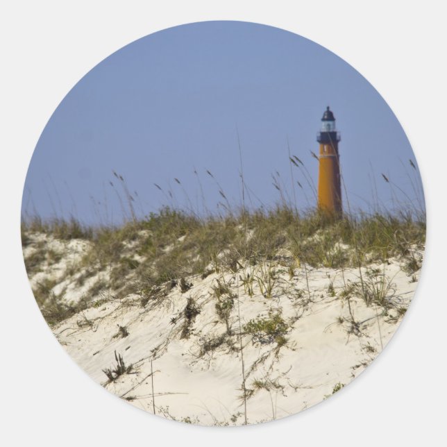 Ponce Inlet Lighthouse Florida Beach Photograph Classic Round Sticker (Front)
