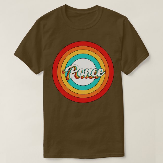Ponce Name Shirt Vintage Ponce Circle (Design Front)