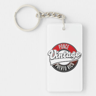Ponce Puerto Rico vintage logo Keychain
